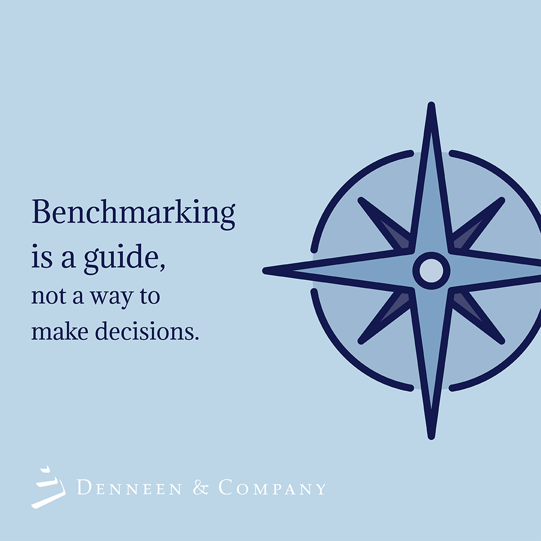 Benchmarks are starting points but should not be used as a way to make or justify decisions. Every company and industry is unique, and companies should “do the work” to find what works best for them and not solely rely on benchmarks.